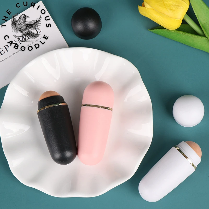 Natural Volcanic Stone Facial Oil Absorbing Roller for Pore Cleansing & Skin Care