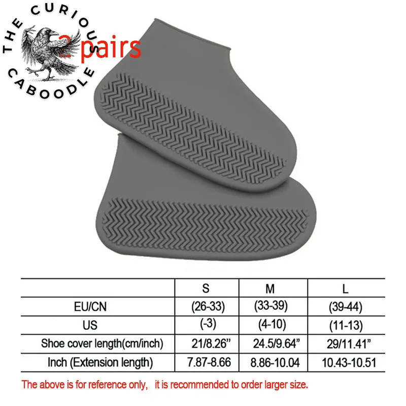 Silicone Waterproof Rain Shoe Covers for Adults and Children - Non-Slip, Wear-Resistant, Portable, and Reusable