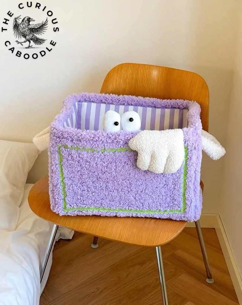 Eclectic Plush Laundry Storage Baskets with Big Eyes - Children's Laundry Bags