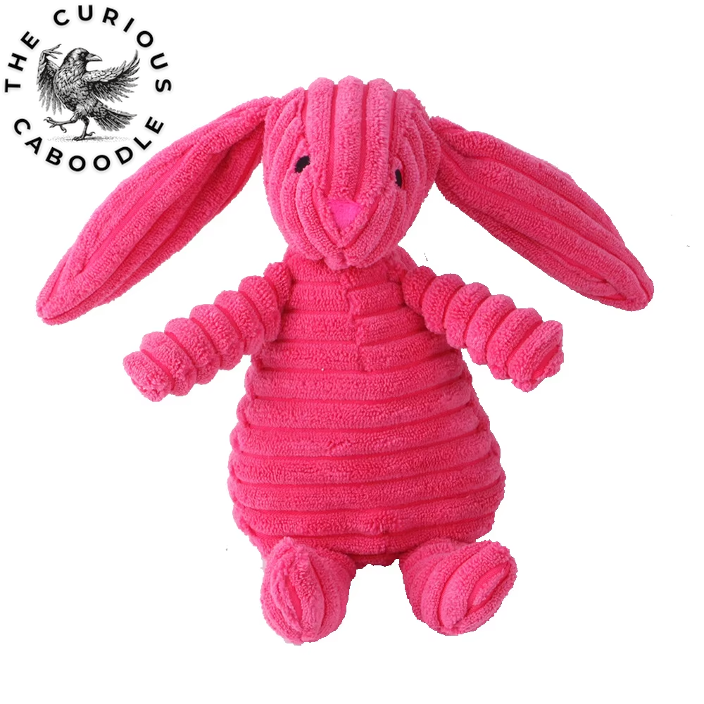 Corduroy Plush Dog Toys - Squeaky & Bite-Resistant Chew Toys for Small & Large Dogs