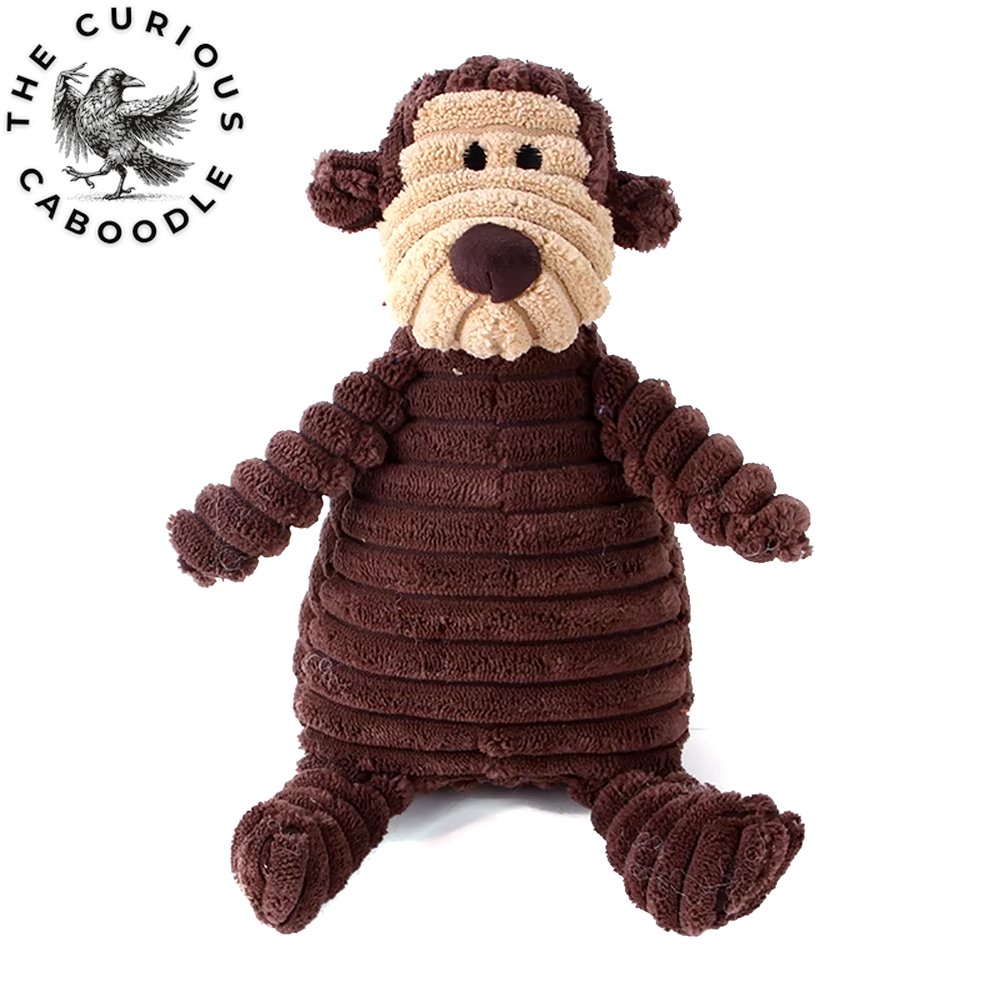 Corduroy Plush Dog Toys - Squeaky & Bite-Resistant Chew Toys for Small & Large Dogs