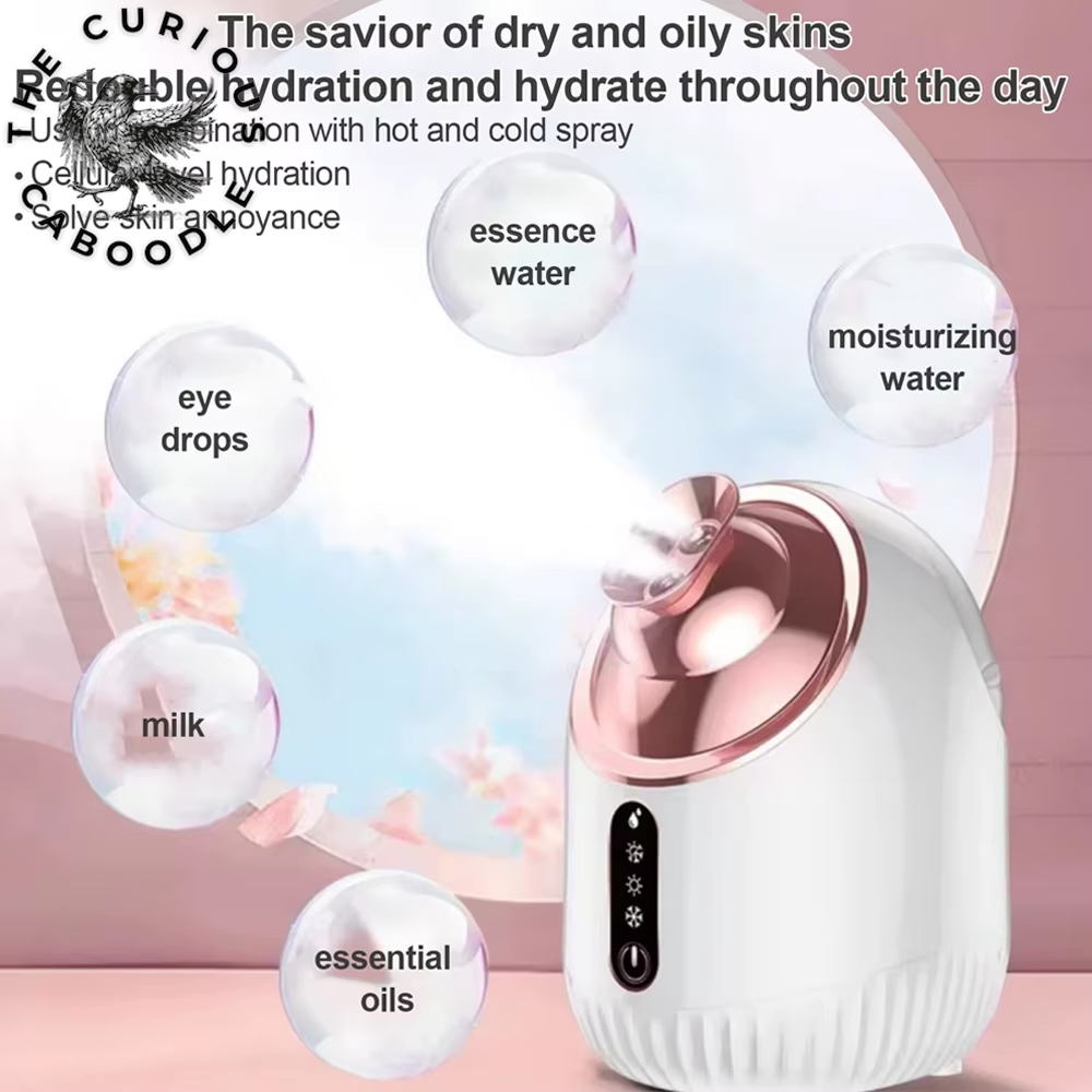 Professional Nano Mist Facial Steamer with Cold & Hot Nebulizer for Pore Cleansing & Moisturizing