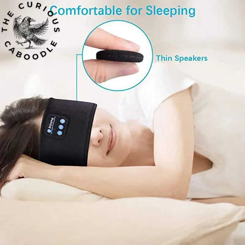 Bluetooth Sleep Headband with Wireless Headphones and Built-In Speakers - Comfortable Fabric and 10-Hour Battery Life