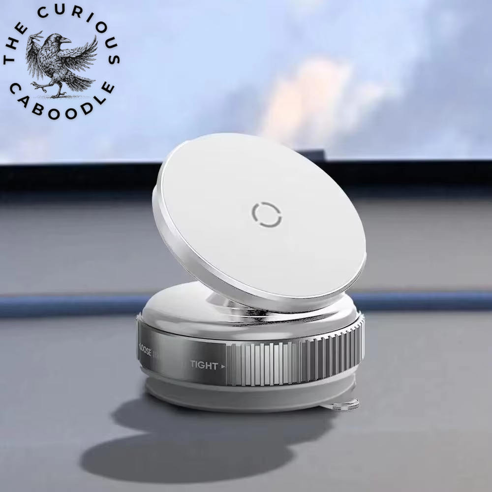 360° Rotating Suction Cup Magnetic Car Phone Holder and Navigation Stand for MagSafe Devices