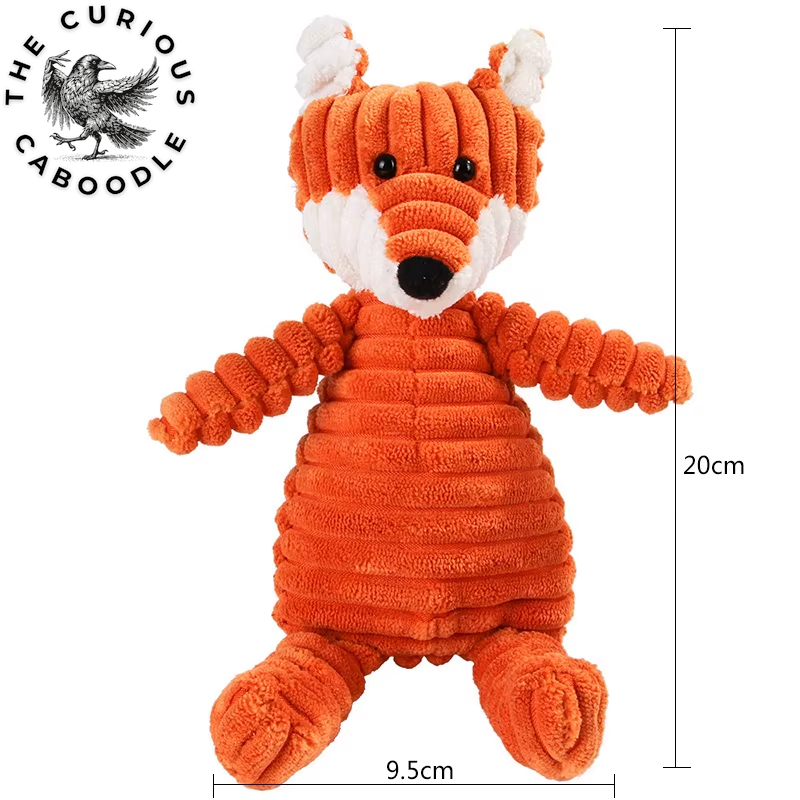 Corduroy Plush Dog Toys - Squeaky & Bite-Resistant Chew Toys for Small & Large Dogs