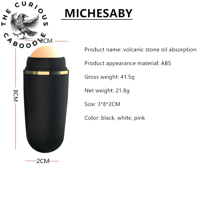Natural Volcanic Stone Facial Oil Absorbing Roller for Pore Cleansing & Skin Care