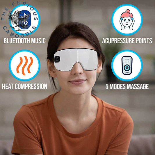 4D Bluetooth Electric Eye Massager with Vibration and Heat Therapy for Eye Care and Dark Circle Reduction