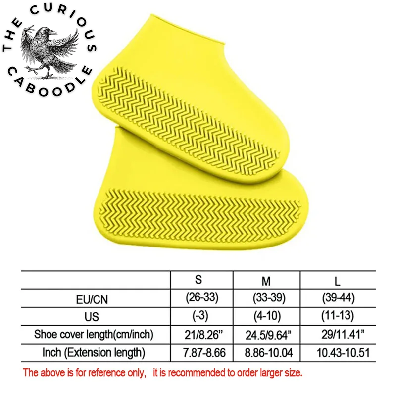 Silicone Waterproof Rain Shoe Covers for Adults and Children - Non-Slip, Wear-Resistant, Portable, and Reusable