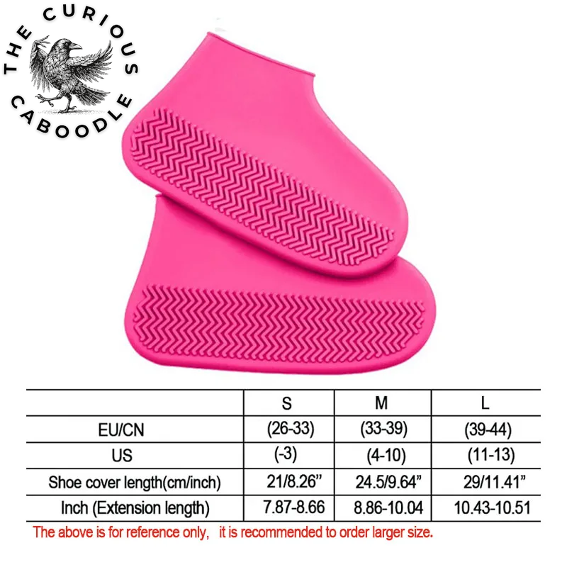 Silicone Waterproof Rain Shoe Covers for Adults and Children - Non-Slip, Wear-Resistant, Portable, and Reusable