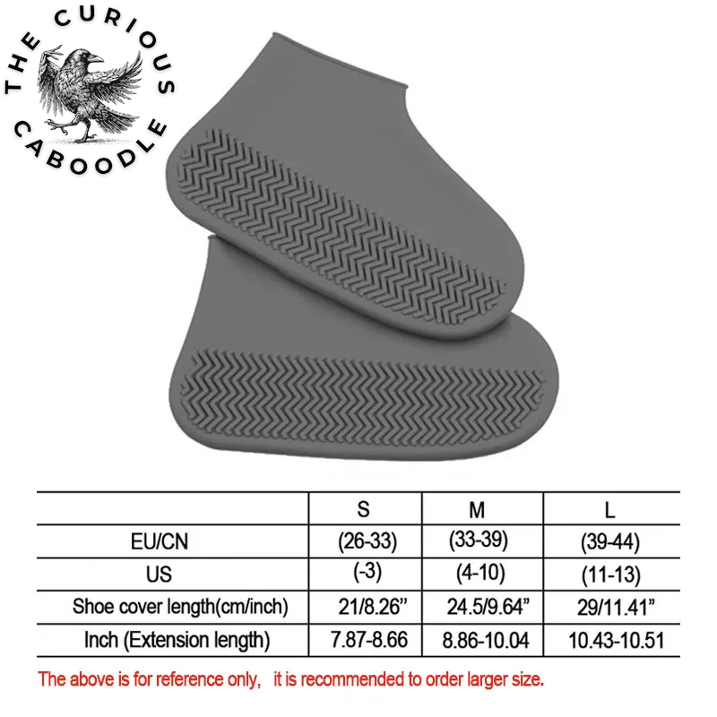 Silicone Waterproof Rain Shoe Covers for Adults and Children - Non-Slip, Wear-Resistant, Portable, and Reusable