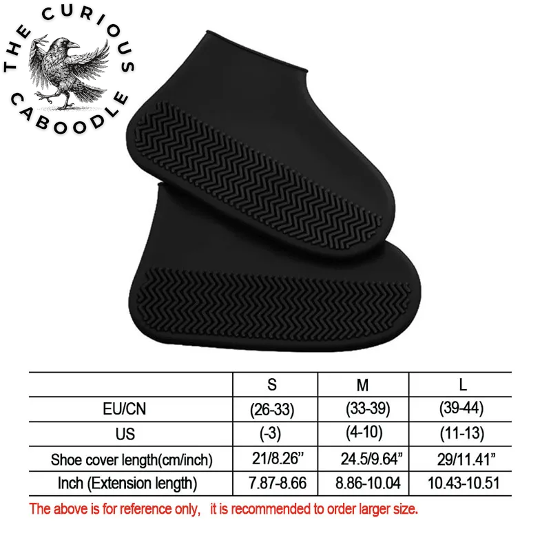 Silicone Waterproof Rain Shoe Covers for Adults and Children - Non-Slip, Wear-Resistant, Portable, and Reusable