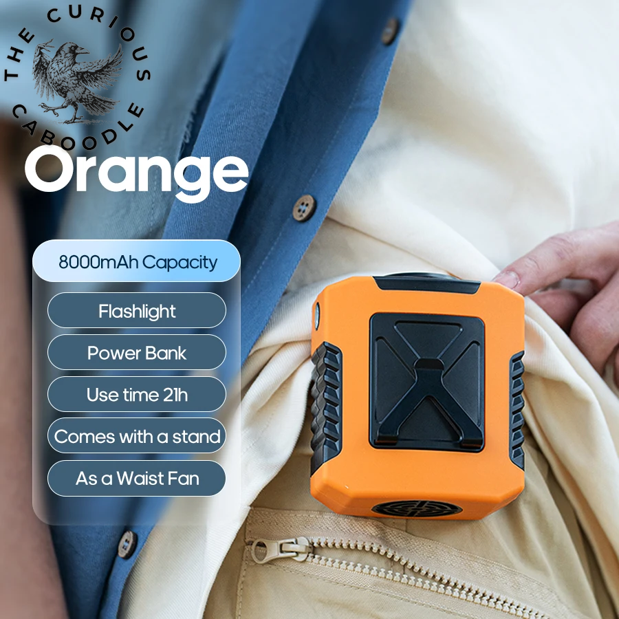 6000mAh Rechargeable Hanging Neck & Waist Fan