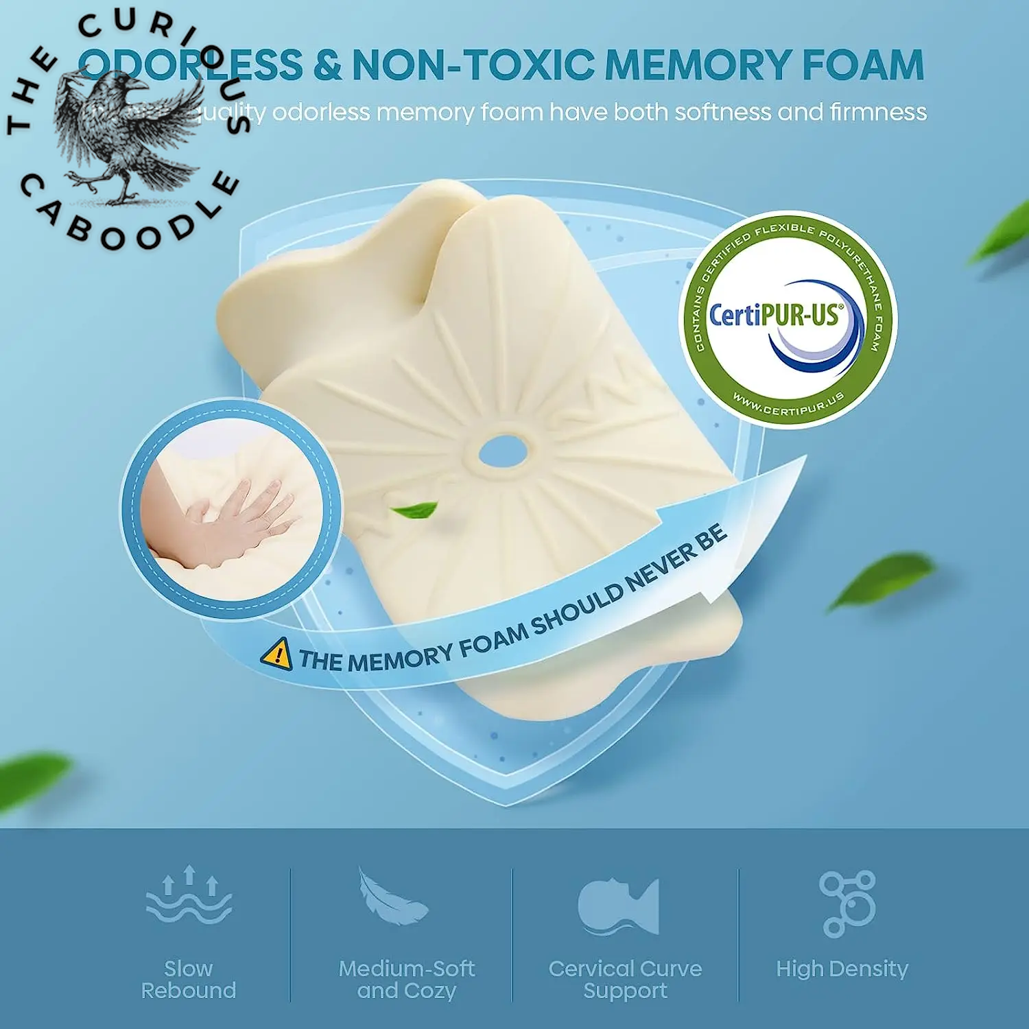 Ergonomic Memory Foam Cervical Pillow for Neck & Shoulder Pain Relief