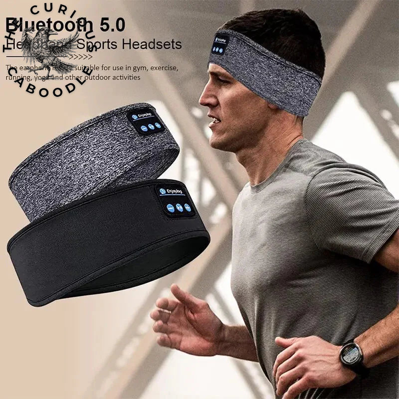 Bluetooth Sleep Headband with Wireless Headphones and Built-In Speakers - Comfortable Fabric and 10-Hour Battery Life