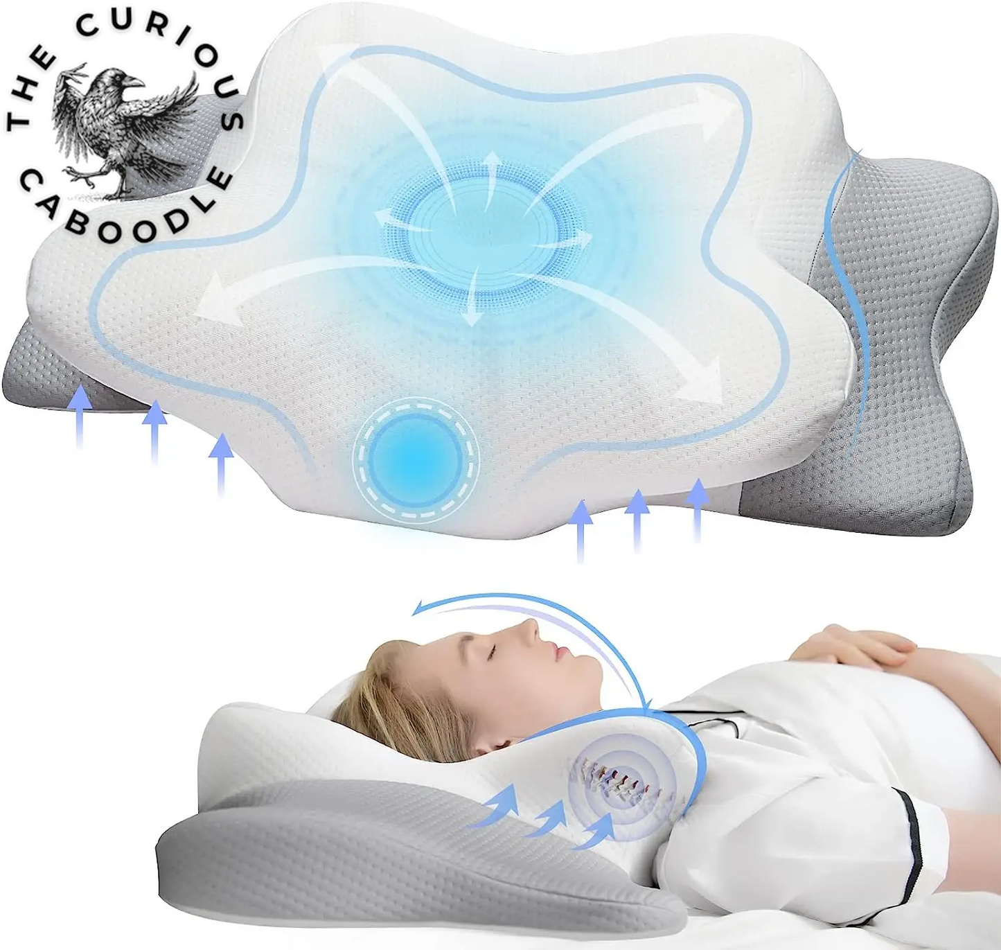 Ergonomic Memory Foam Cervical Pillow for Neck & Shoulder Pain Relief