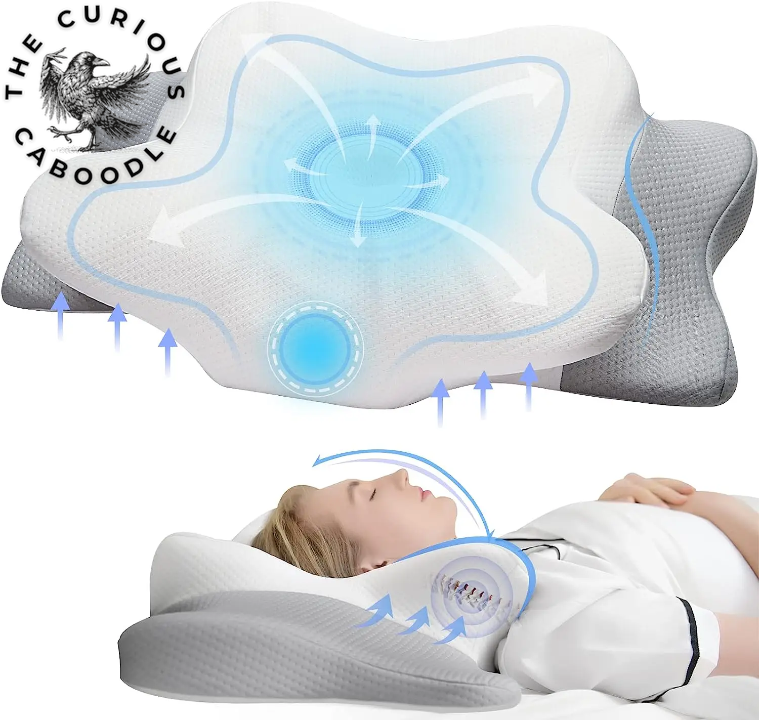Ergonomic Memory Foam Cervical Pillow for Neck & Shoulder Pain Relief