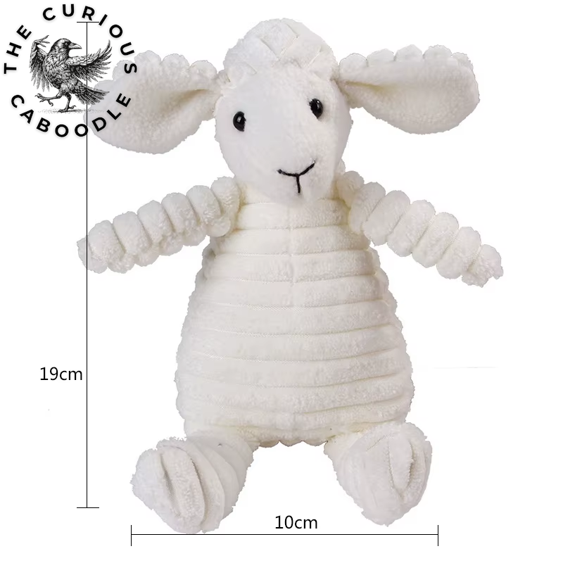 Corduroy Plush Dog Toys - Squeaky & Bite-Resistant Chew Toys for Small & Large Dogs