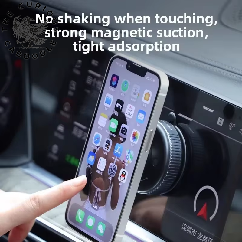 360° Rotating Suction Cup Magnetic Car Phone Holder and Navigation Stand for MagSafe Devices
