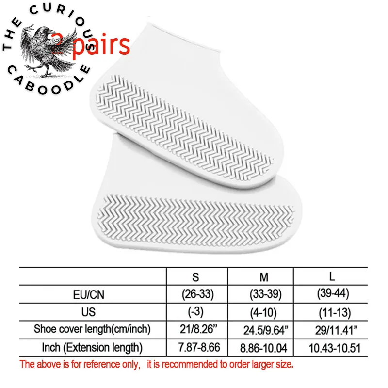 Silicone Waterproof Rain Shoe Covers for Adults and Children - Non-Slip, Wear-Resistant, Portable, and Reusable
