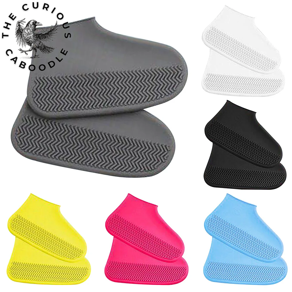 Silicone Waterproof Rain Shoe Covers for Adults and Children - Non-Slip, Wear-Resistant, Portable, and Reusable