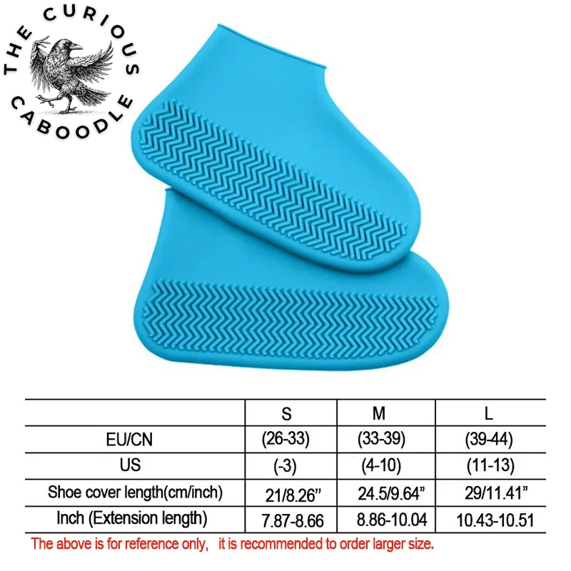 Silicone Waterproof Rain Shoe Covers for Adults and Children - Non-Slip, Wear-Resistant, Portable, and Reusable
