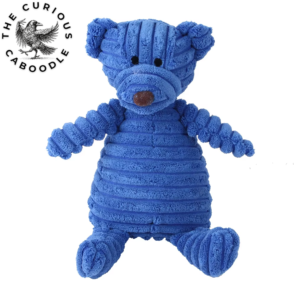 Corduroy Plush Dog Toys - Squeaky & Bite-Resistant Chew Toys for Small & Large Dogs