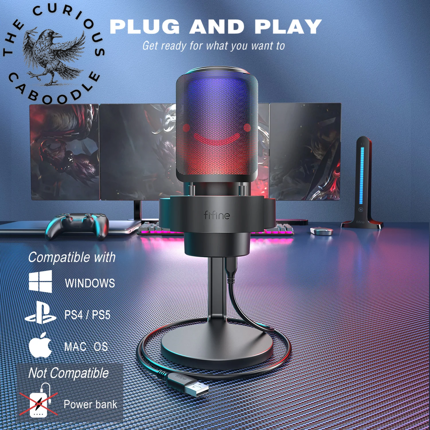 USB Microphone for Professional Recording & Streaming on PC & Mac