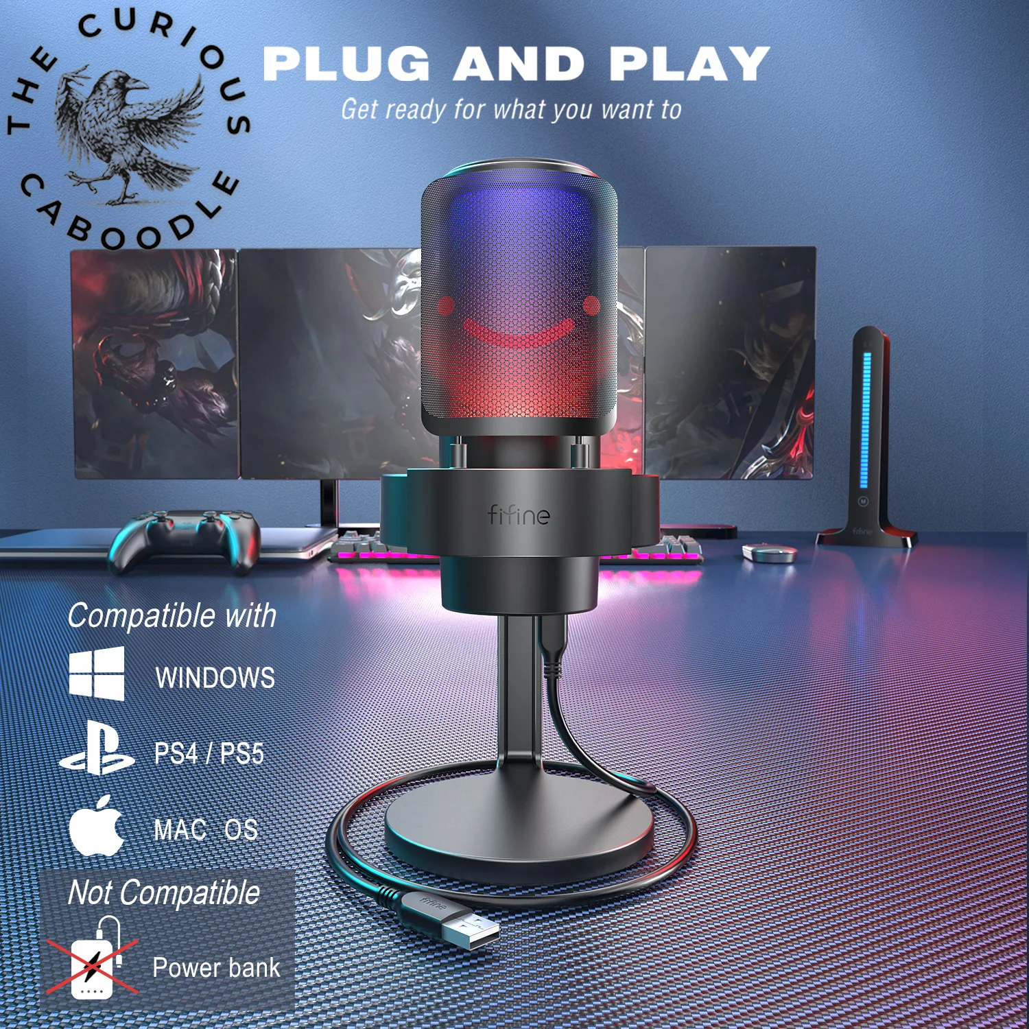 USB Microphone for Professional Recording & Streaming on PC & Mac