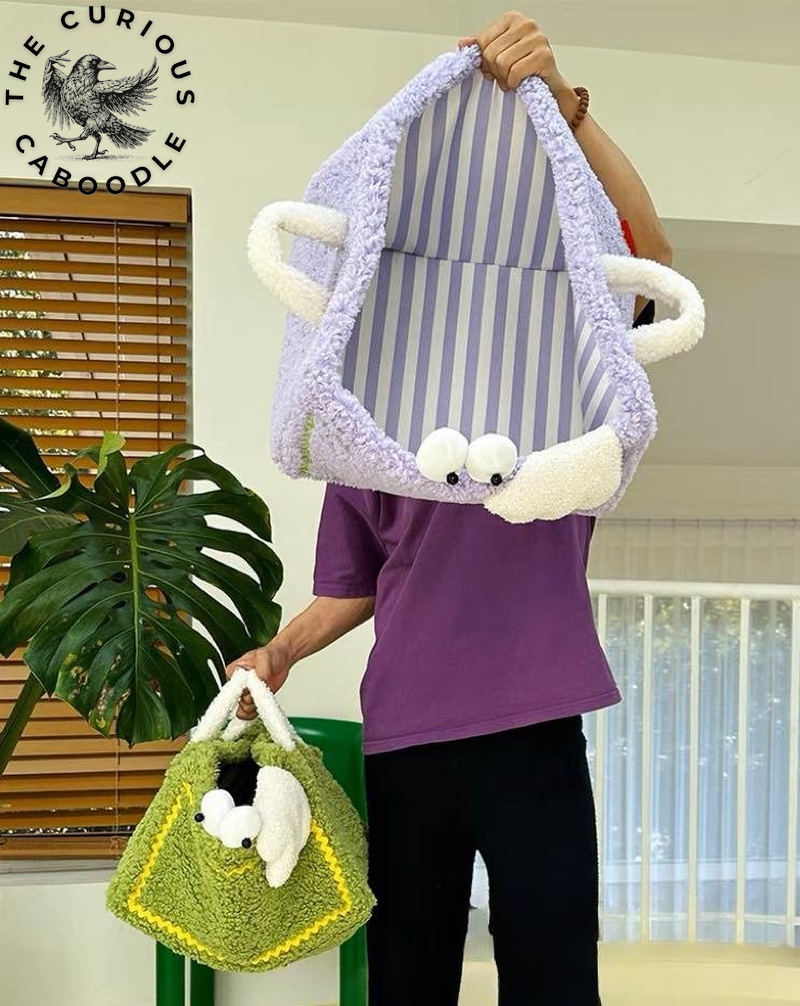 Eclectic Plush Laundry Storage Baskets with Big Eyes - Children's Laundry Bags